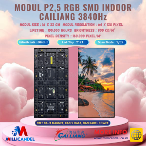 PANEL MODUL P2.5 RGB FULL COLOR SMD INDOOR 3840Hz MERK CAILIANG