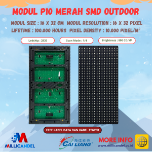 PANEL MODUL P10 MERAH SMD OUTDOOR