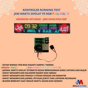 KONTROLER JWS WIFI P5 RGB FULL COLOR 1X2 PANEL DAN 1X3 PANEL (AUTO TARTIL)