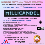 RUNNING TEXT P10 LED SMD OUTDOOR WARNA PUTIH UKURAN LED 16X96 CM UKURAN BOX 20X100 CM