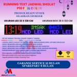 JWS 32X96 CM JADWAL WAKTU SHOLAT P10 RGB FULL COLOR UKURAN BOX 36X100 CM