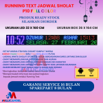 JWS 32X96 CM JADWAL WAKTU SHOLAT P10 RGB FULL COLOR UKURAN BOX 36X100 CM