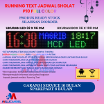 JWS 32X96 CM JADWAL WAKTU SHOLAT P10 RGB FULL COLOR UKURAN BOX 36X100 CM