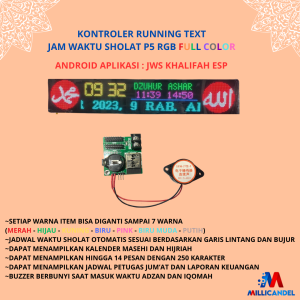 KONTROLER JWS WIFI P5 RGB FULL COLOR 1X5 PANEL (HANYA JWS)