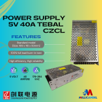POWER SUPPLY RUNNING TEXT 5 VOLT 40 AMPERE TEBAL CZCL