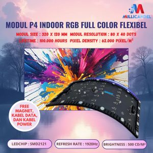PANEL MODUL MODULE FLEXIBEL FLEKSIBEL  P4 INDOOR RGB FULL COLOR