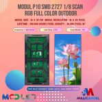 PANEL MODUL MODULE P10 RGB FULL COLOR SMD 1/8 SCAN 8S OUTDOOR MILLICANDEL FREE MAGNET